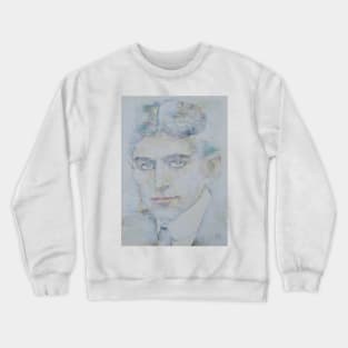 FRANZ KAFKA watercolor and acrylic portrait Crewneck Sweatshirt